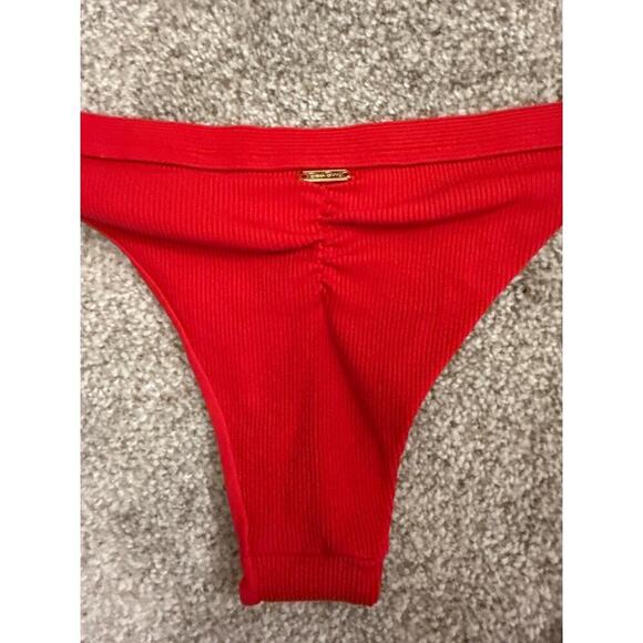 Revolve Beach Bunny Rib Tide Skimpy Bottom in Red, M - Picture 9 of 10